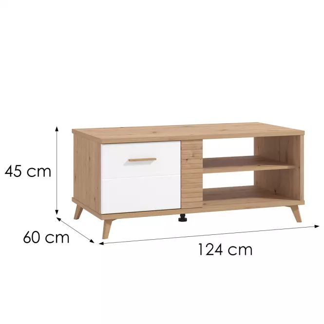 Konferenčný stolík Bretagna Artisan/Biela 11012259,2
