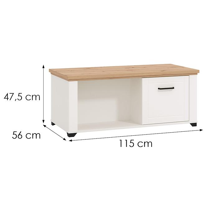 Konferenčný stolík Valencia M Artisan/Biela 11011433,2