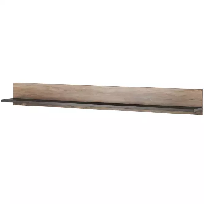 Závesná polička Larona 02 185 cm dub satin nussbaum
