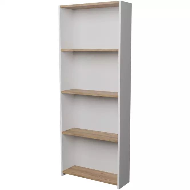 Regál FD-5LCBBS-021 biela/prirodzené