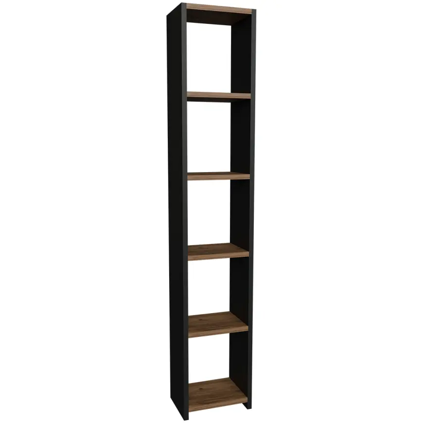 Regál FD-6LCBBS-071 antracit/prírodné