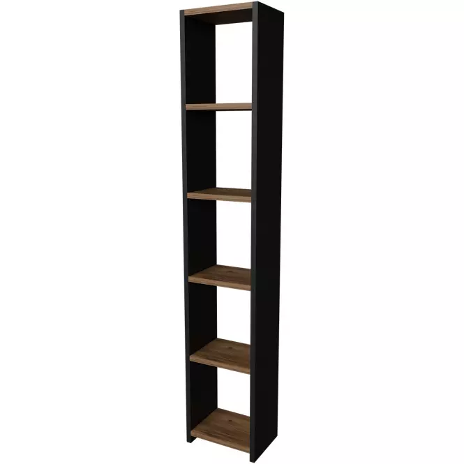 Regál FD-6LCBBS-071 antracitt/prirodzené