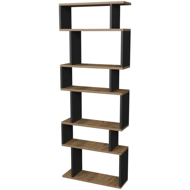 Regál FD-ZMBS-071 antracit/prírodné,3