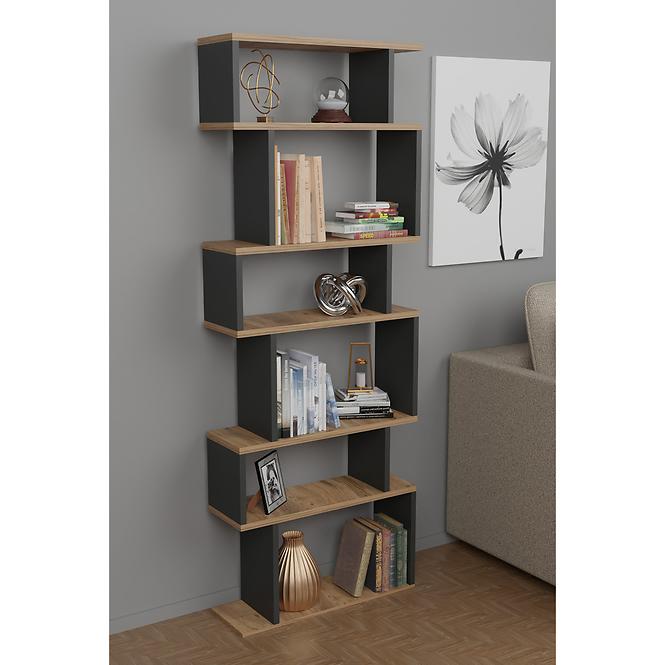 Regál FD-ZMBS-071 antracitt/prirodzené,6