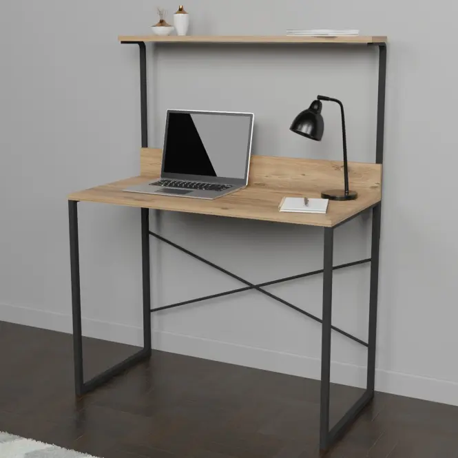 Písací stôl Fd-4590sd-001 prírodná/čierna,5