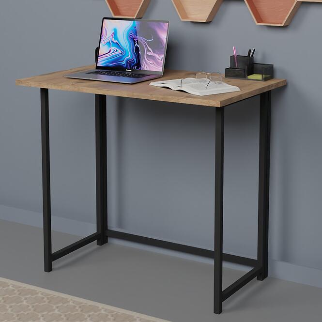 Písací stôl skladaný Fd-5080fsd-001 prírodná/čierna