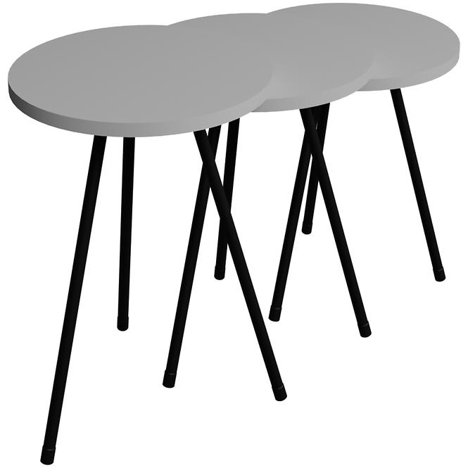 Sada Stolíkov Fd–3pcts-002 Biela/Čierna,2