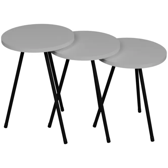 Súprava stolíkov Fd–3pcts-002 Biela/Čierna