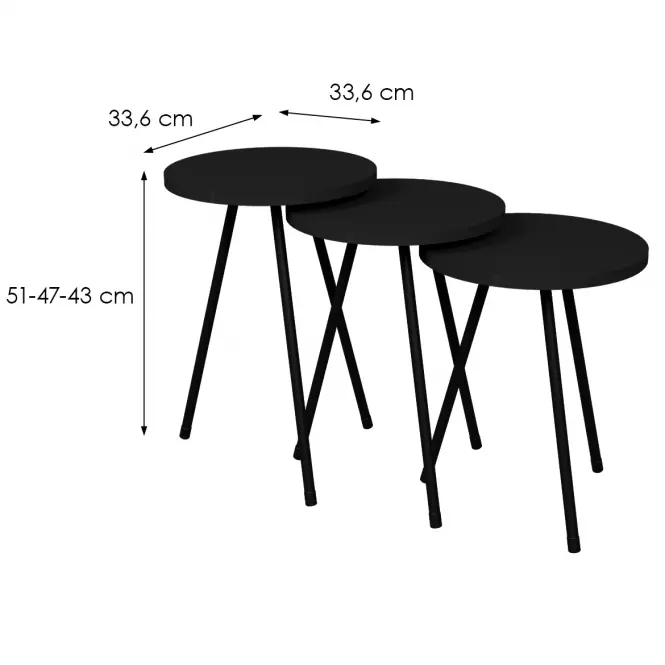 Sada Stolíkov Fd–3pcts-007 Antracit