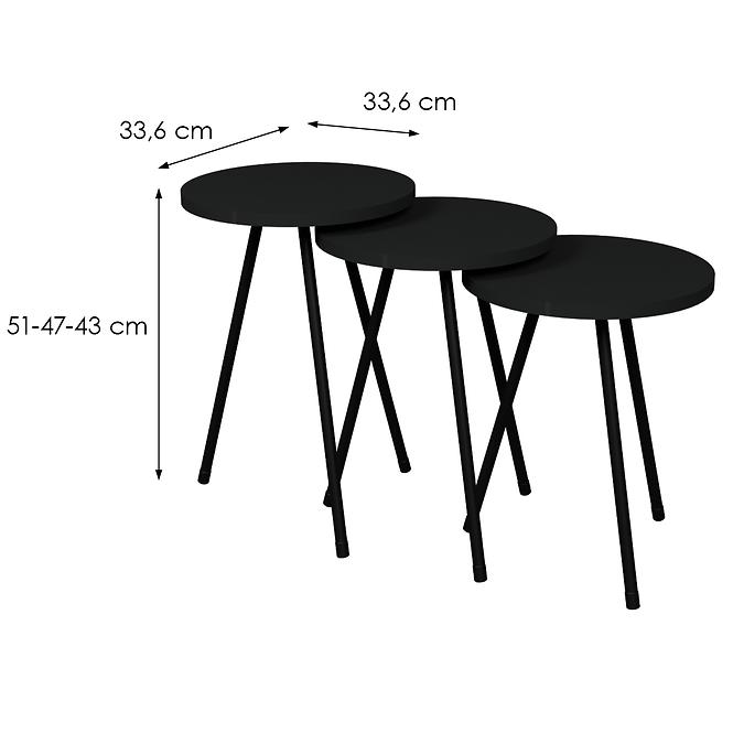 Sada Stolíkov Fd–3pcts-007 Antracit