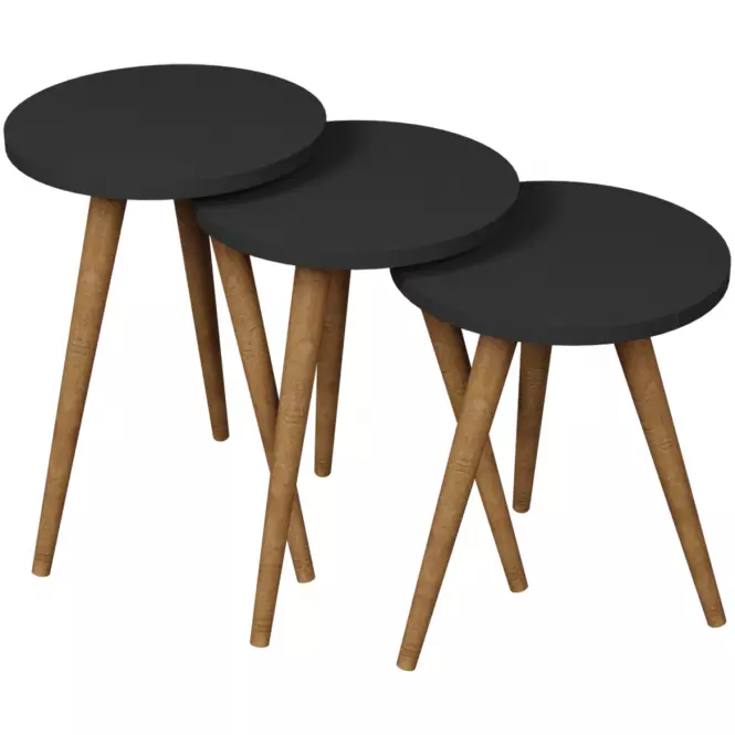 Sada Stolíkov Fd-Wdl3pccts-007 Antracit/Prirodzené
