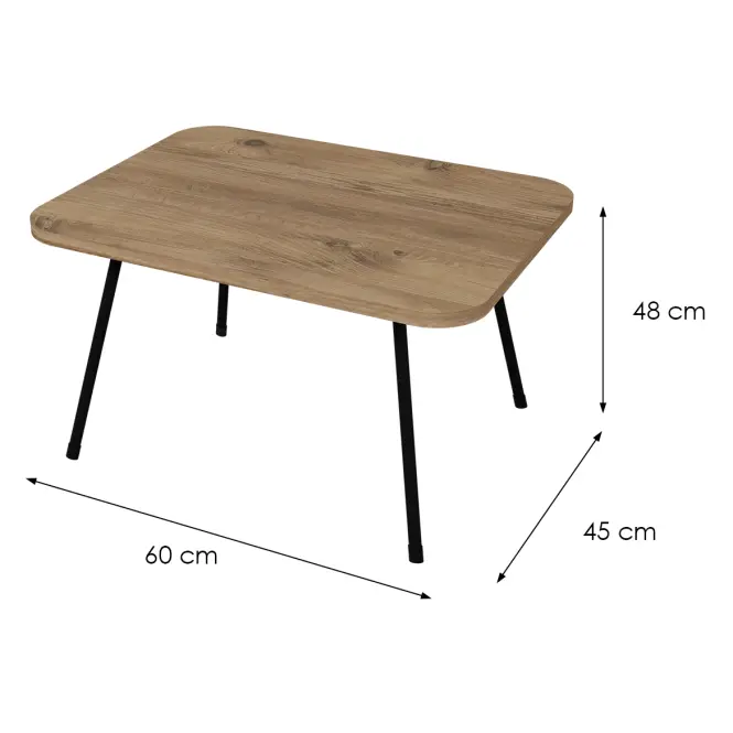 Konferenčný stolík Fd- Fp4560fpt-001 Prírodná/Čierna,4