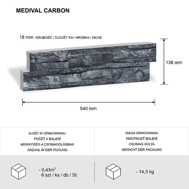 Betónový Obkladový Kameň Medival Carbon