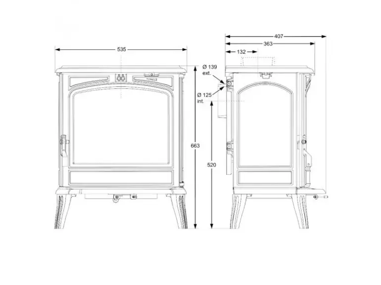 Krbová pec Premium ARTEMIDA 6,5 kW,4