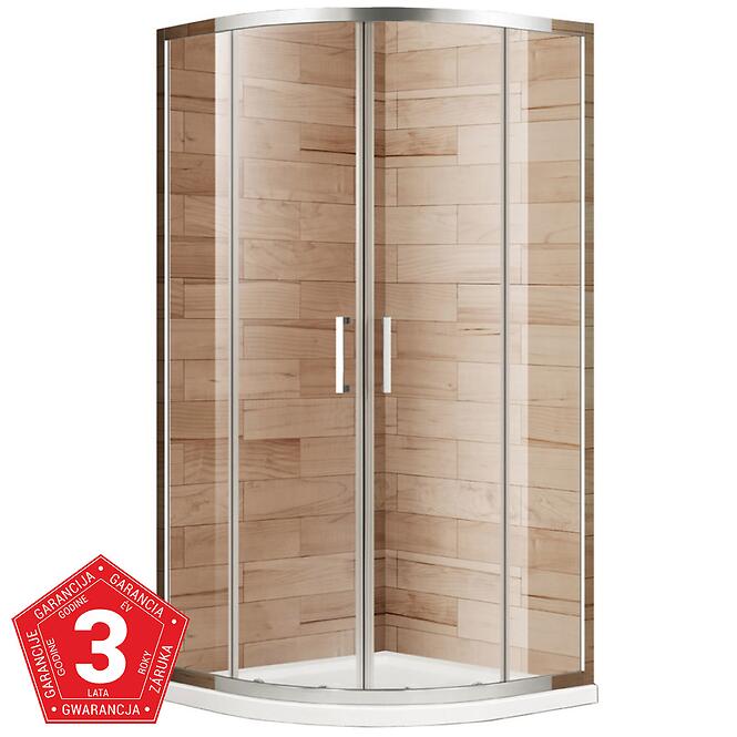 Štvrťkruhový Sprchový kút Virtus 90x120x195