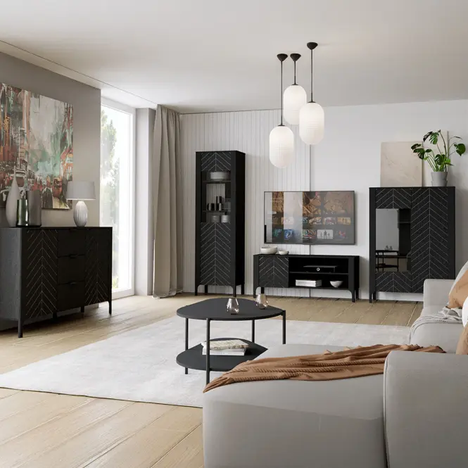 Komoda Malumi M1 čierna,8