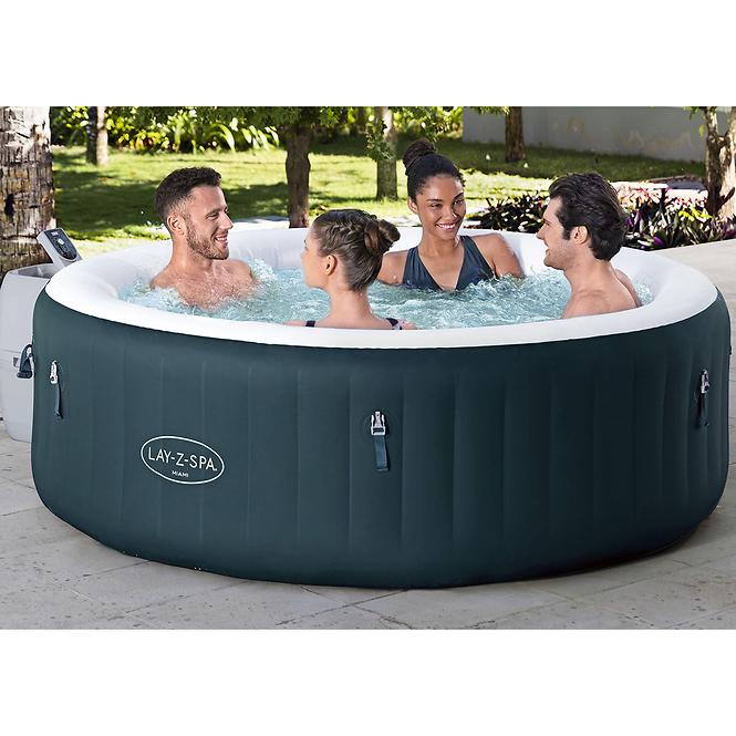 Nafukovacia vírivka Spa 1,96x1,96 m Miami tmavozelená 6001D