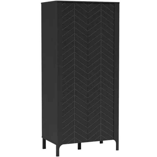 Skriňa Malumi M7 90 cm – čierna, dvojdverová