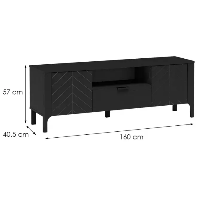 TV stolík Malumi M5 čierna,2