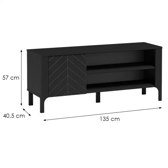 TV stolík Malumi M6 čierna,2