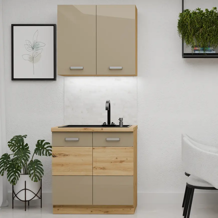 Kuchynská Linka Artisan Cappuccino 80 cm bez pracovnej dosky