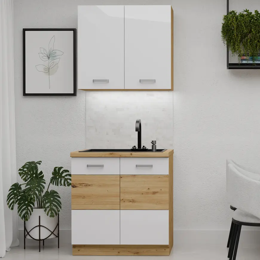 Kuchynská Linka Artisan White 80cm bez pracovnej dosky