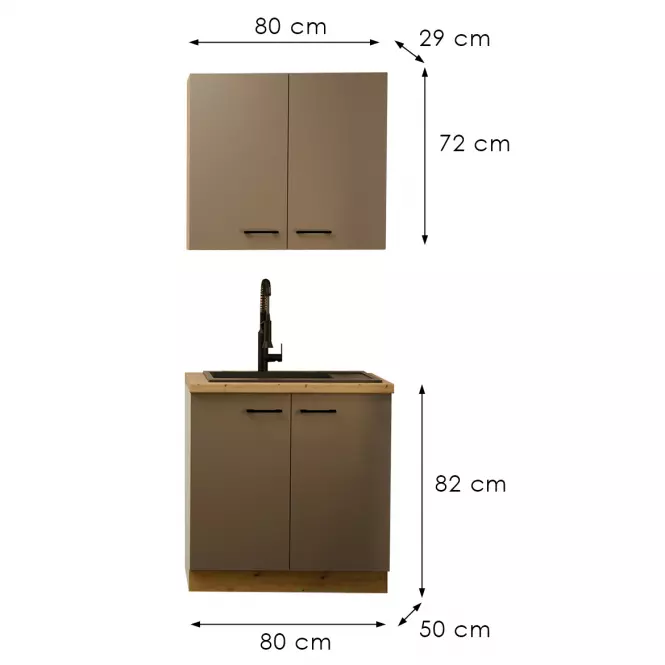 Kuchynská linka Bolonia 80 cm bez pracovnej dosky
