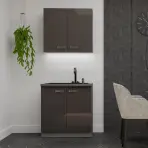 Kuchynská linka Grey 80 cm bez pracovnej dosky