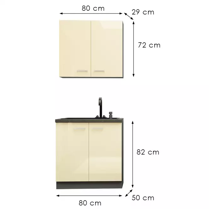 Kuchynská linka  Karmen 80 cm bez pracovnej dosky