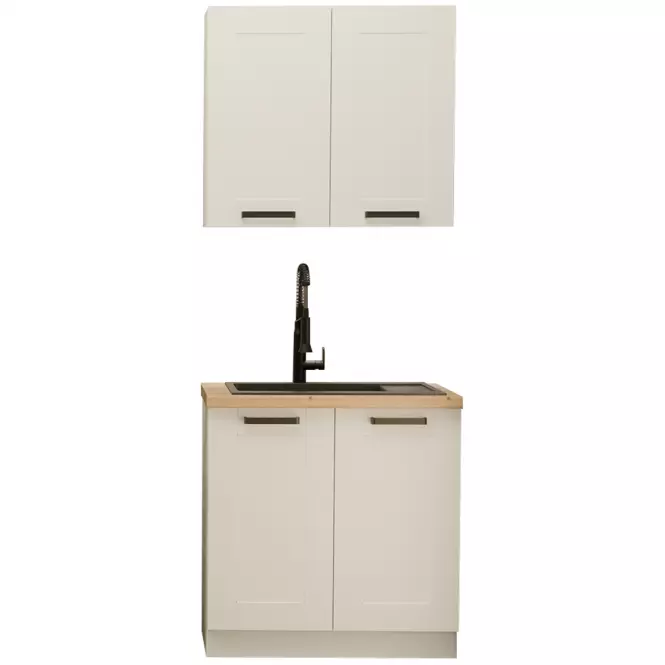 Kuchynská linka  Luna biela/biela 80 cm bez pracovnej dosky