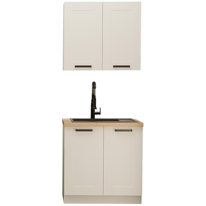 Kuchynská linka  Luna biela/biela 80 cm bez pracovnej dosky