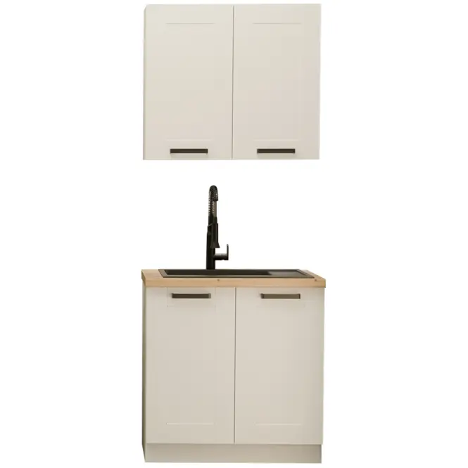 Kuchynská linka  Luna biela/biela 80 cm bez pracovnej dosky,2