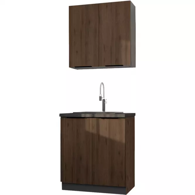 Kuchynská Linka Monza Orech Okapi 80 cm bez pracovnej dosky