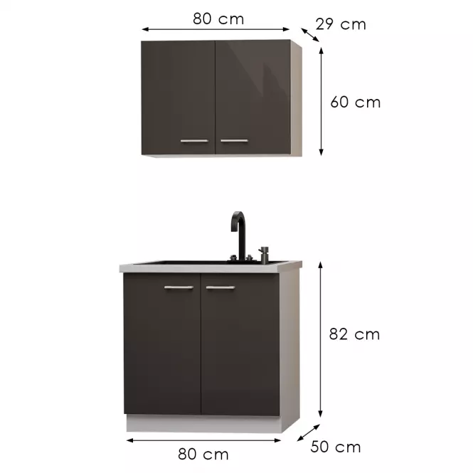 Kuchynská linka Sonia 80 cm bez pracovnej dosky