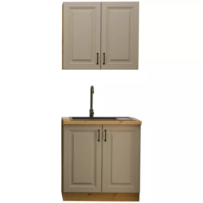 Kuchynská linka Stilo Clay Grey/Artisan 80cm bez pracovnej dosky