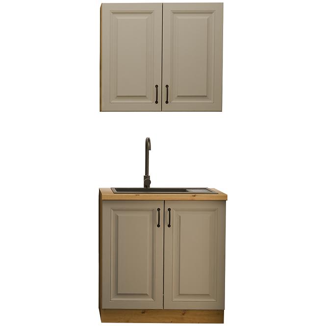 Kuchynská linka Stilo Clay Grey/Artisan 80cm bez pracovnej dosky