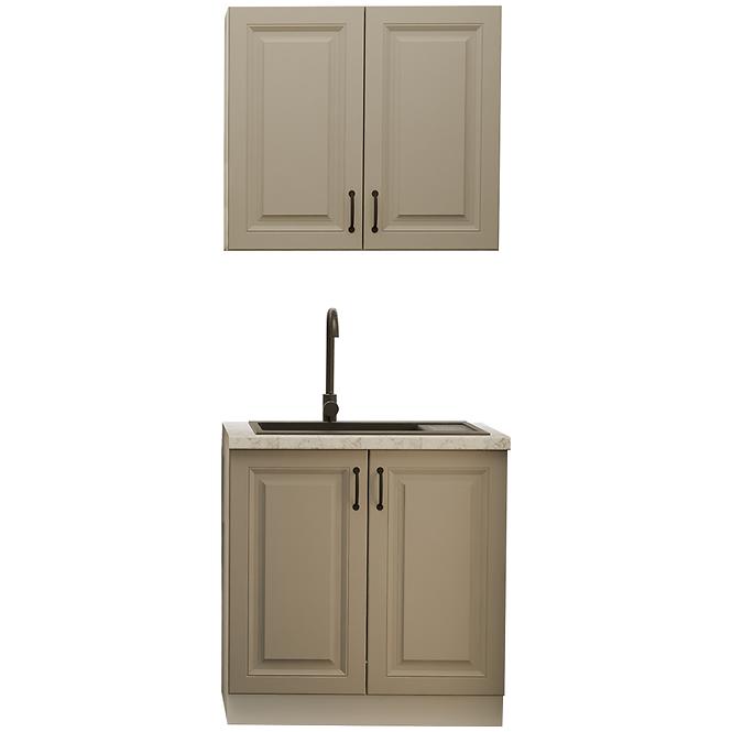 Kuchynská Linka Stilo Clay grey/biela 80cm bez pracovnej dosky,2