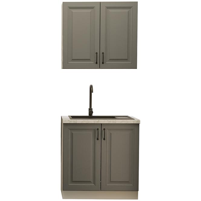 Kuchynská Linka Stilo dust grey/biela 80 cm bez pracovnej dosky