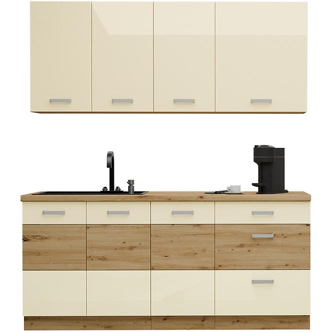 Kuchynská Linka Artisan Krém 180 cm bez pracovnej dosky