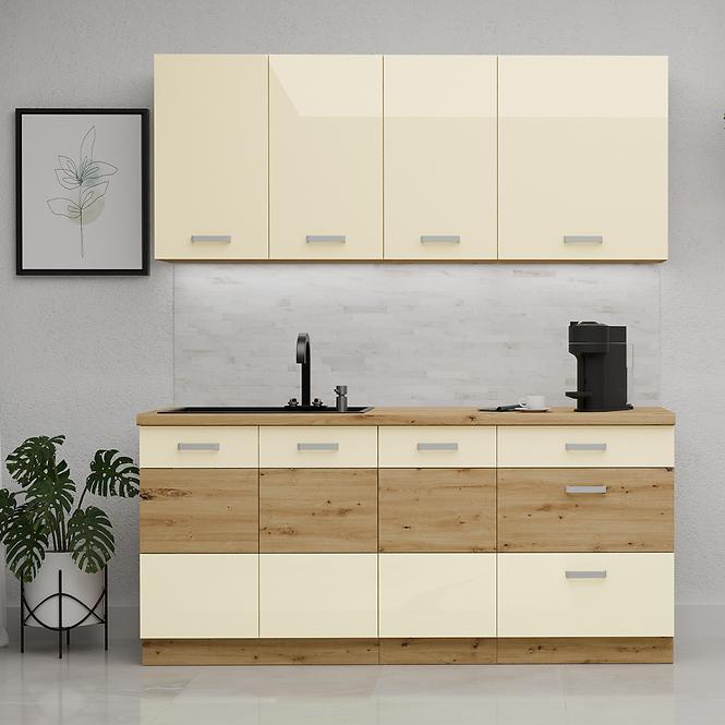 Kuchynská Linka Artisan Krém 180 cm bez pracovnej dosky
