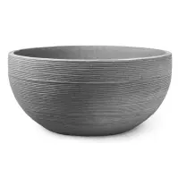Ryhovaná miska Ø 60 x H 28 cm sivý