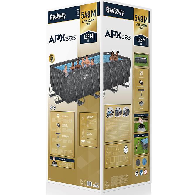 Bazén s rámom obdĺžnikový APX 5.49x2.74x1.32m 561KA
