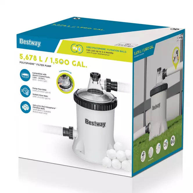 Bazénová filtrácia na filtračné gule  58870