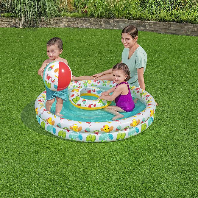 Bazén pre deti 1.22x0.2m + lopta a koleso 51124