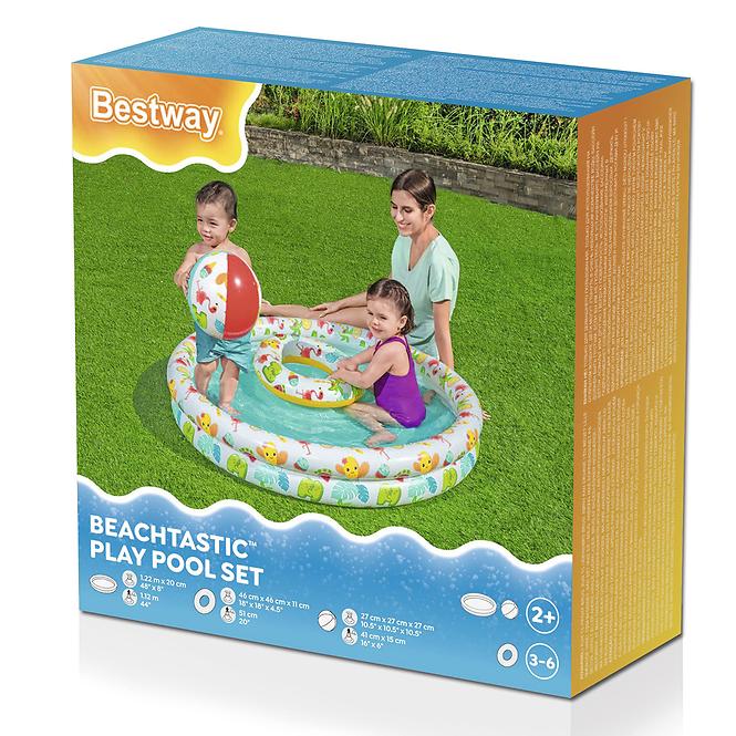 Bazén pre deti 1.22x0.2m + lopta a koleso 51124