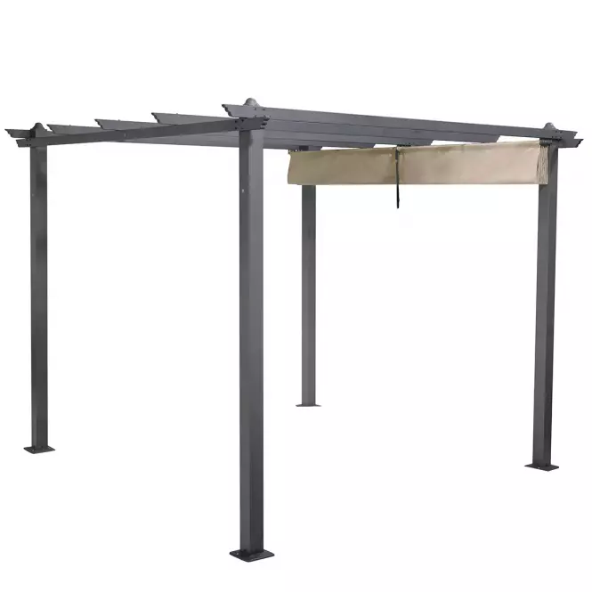 Záhradný pavilón / pergola Pescara 3x3x2.35m béžový