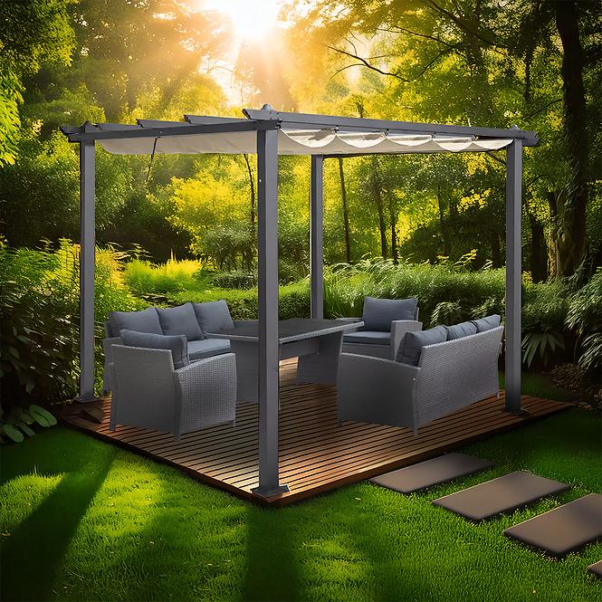 Záhradný pavilón / pergola Pescara 3x4x2.35m béžový