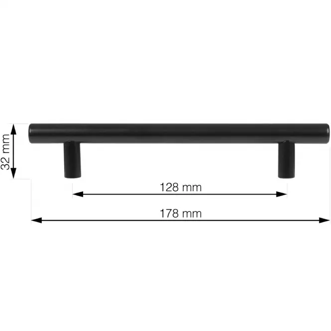 Úchytka Maxim 128 mm matná čierna