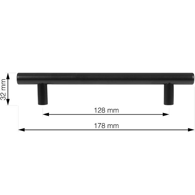 Úchytka Maxim 128 mm matná čierna