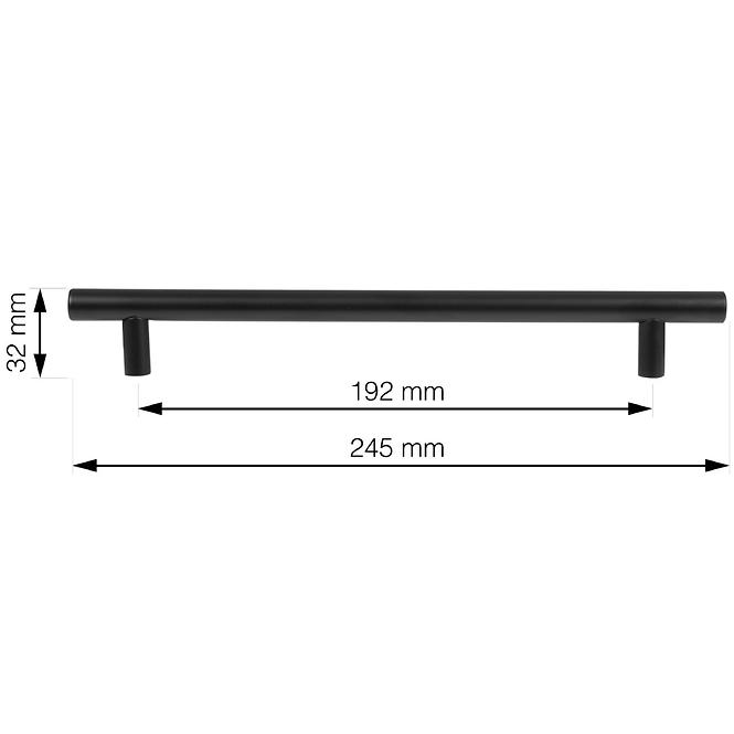 Úchytka Maxim 192 mm matná čierna